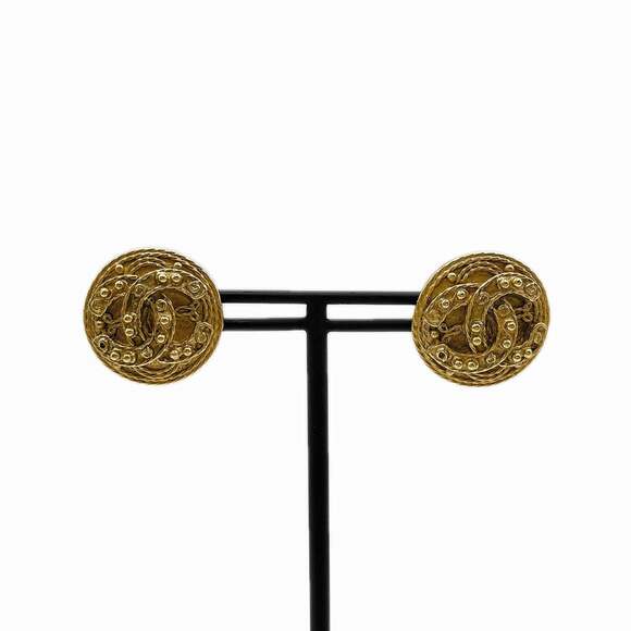 Chanel Jewelry - Chanel Cc Logo Round Clip-On Earrings #266508C67B